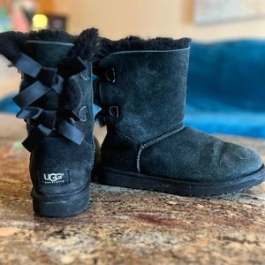 UGG Bow Tie Black Boots